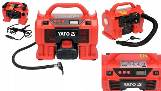 Akumuliatorinis automobilinis kompresorius YATO YT-23247, 12/18V, 3Ah