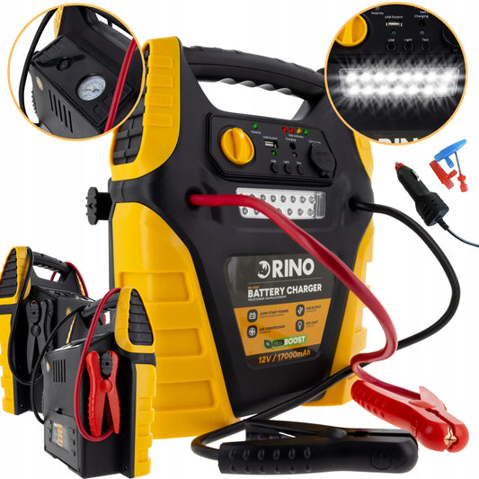 Akumuliatorių įkroviklis su užvedimo funkcija Rino 5-in-1 BOOST12LI 12V