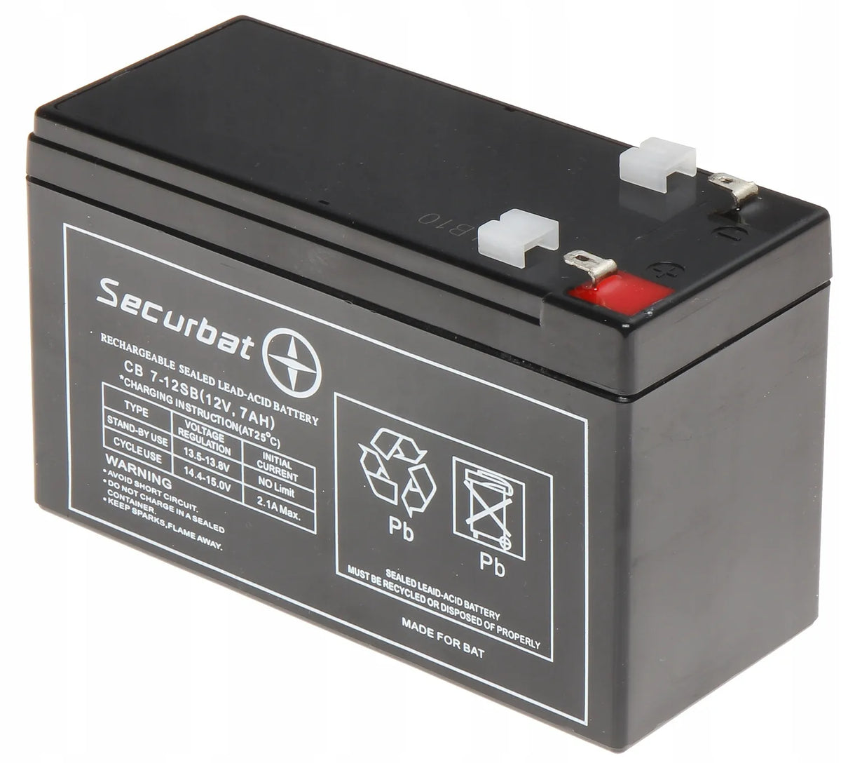 Akumuliatorius Securbat CB 7-12 SB (12V, 7 Ah) ABCV
