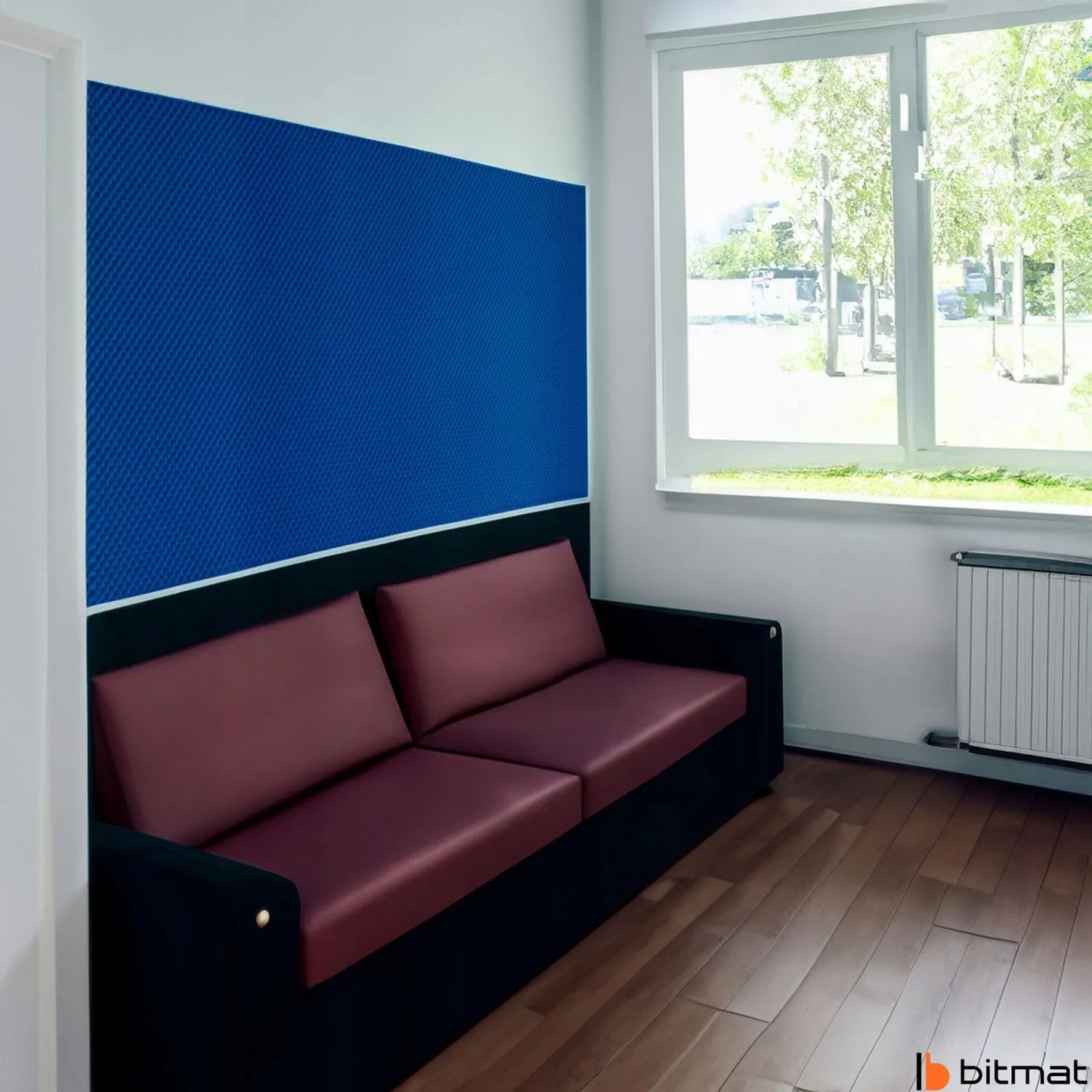 Akustinė plokštė 200x100cm Bitmat BANA sinusoide 2cm kempinė žaidėjų kambariui