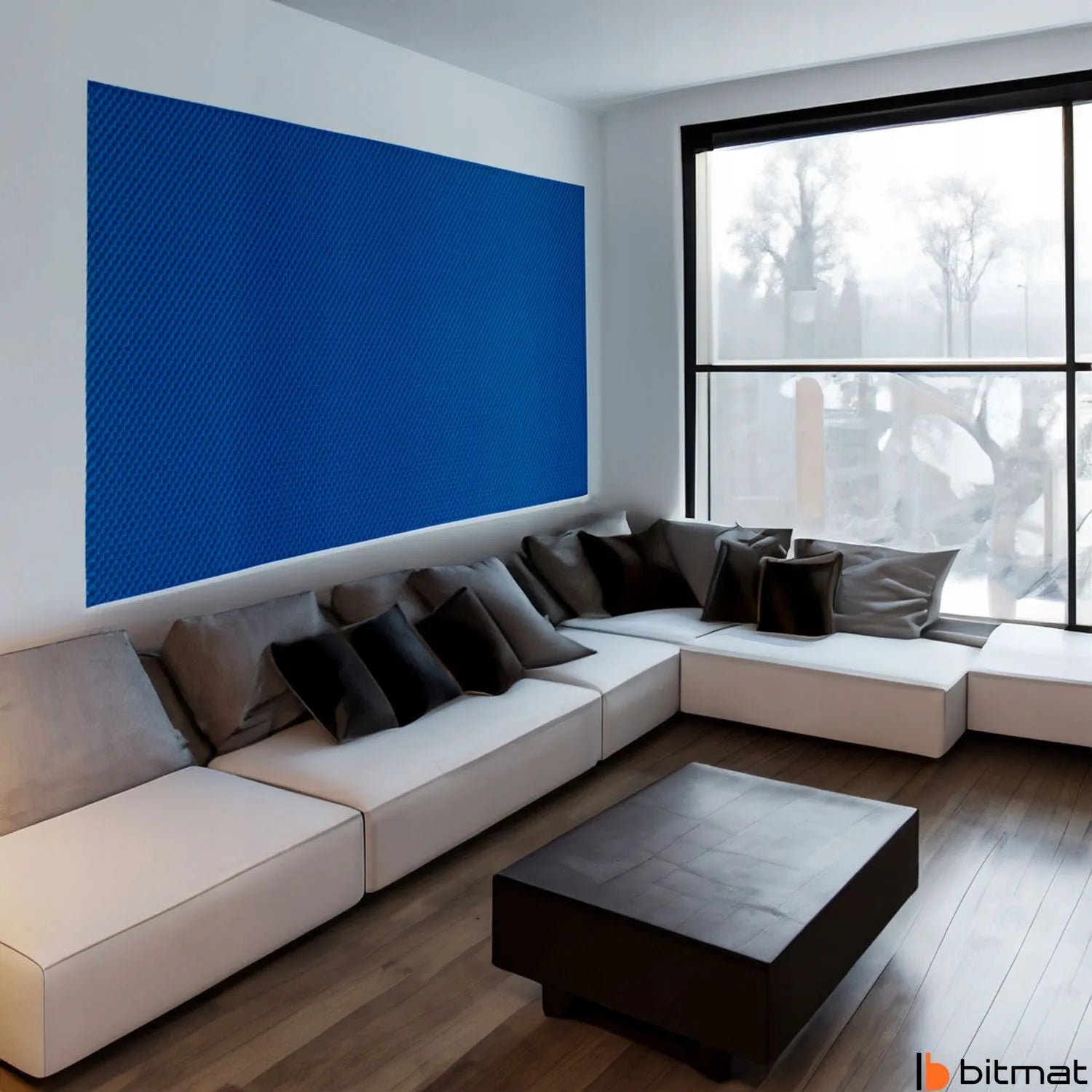 Akustinė plokštė 200x100cm Bitmat BANA sinusoide 2cm kempinė žaidėjų kambariui