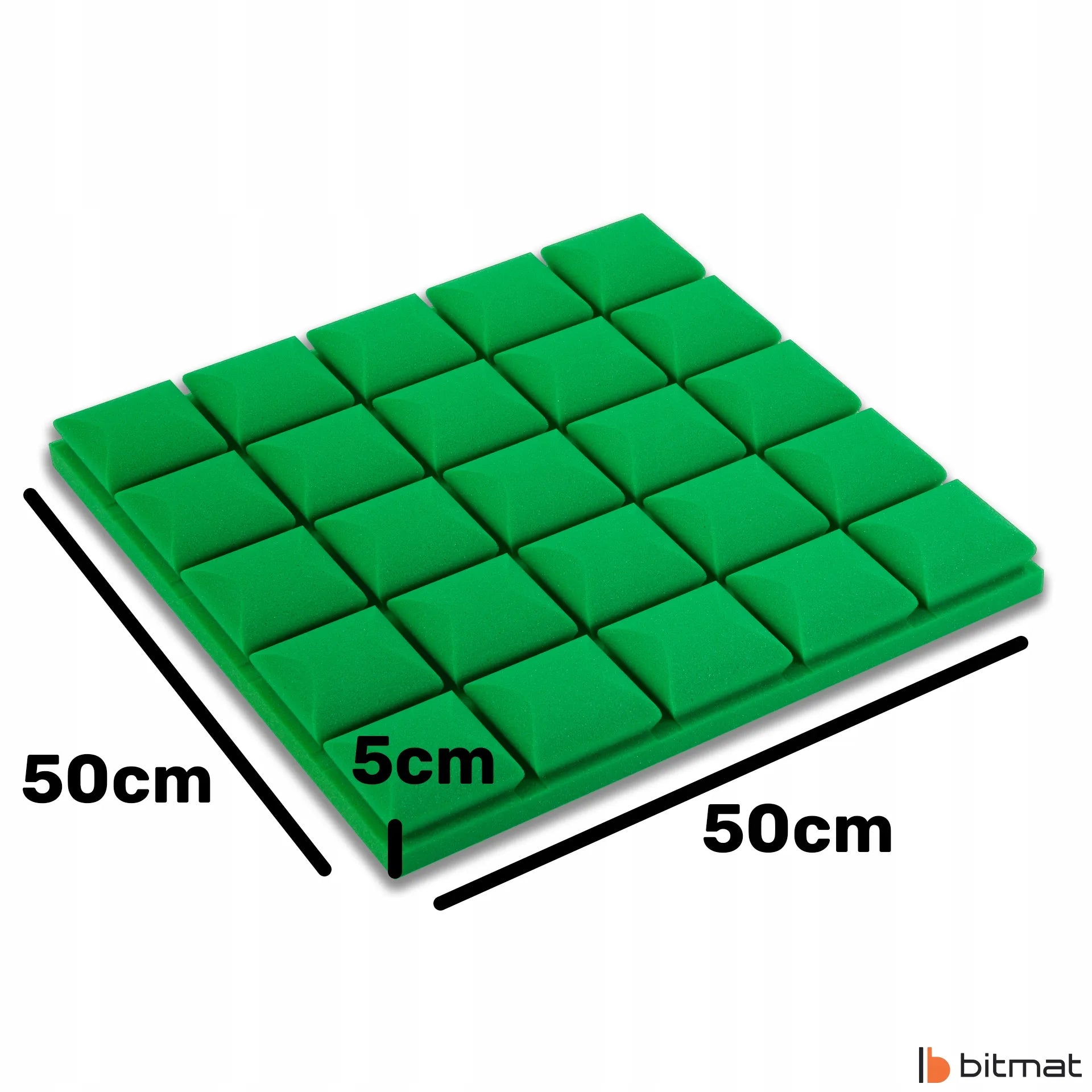 Akustinės putų plokštės luboms ir sienoms – Bitmat 50x50x5 cm