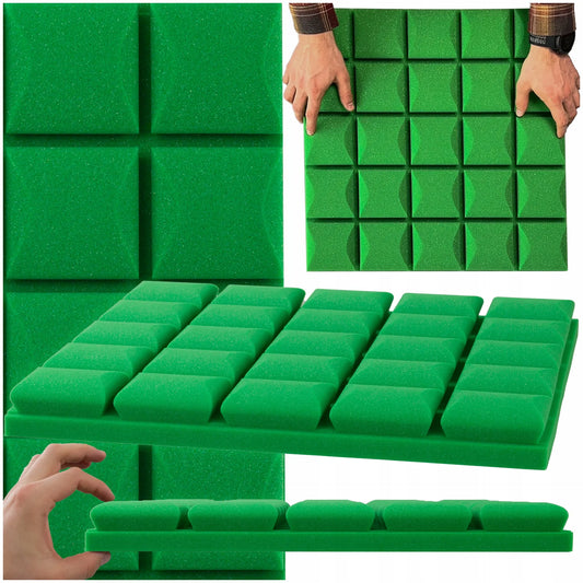 Akustinės putų plokštės luboms ir sienoms – Bitmat 50x50x5 cm