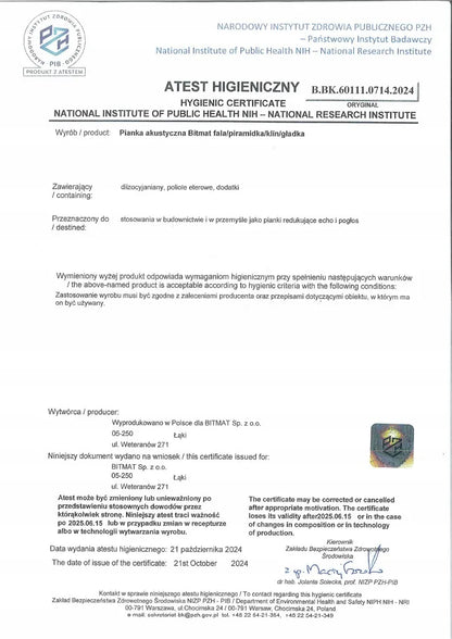 Akustinis putplasčio pleištas geltonas pilkas rinkinys 12 vienetų 50x50x5cm