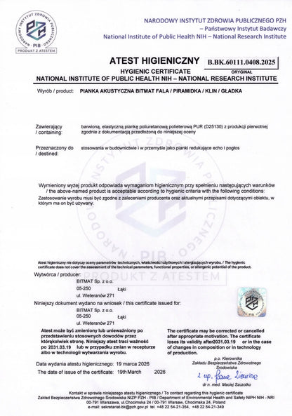 Akustinis skydelis šviesiai pilka piramidė be klijų 2m x 1m 4cm dizainas