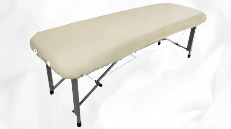 Aliejui atsparus masažo stalo užvalkalas „Akito“, 64 × 184 cm, smėlio spalvos
