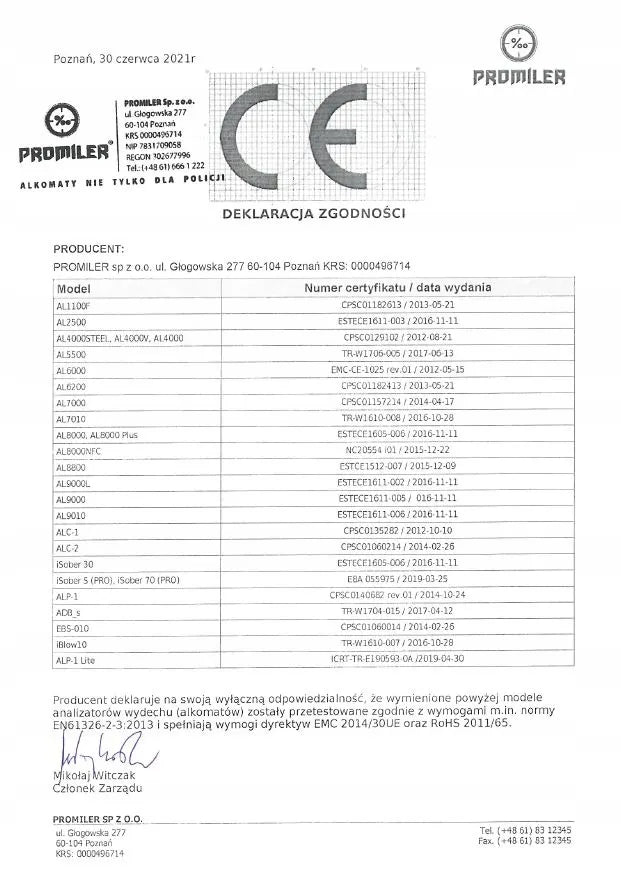 Alkotesteris AlcoForce EVO Silver