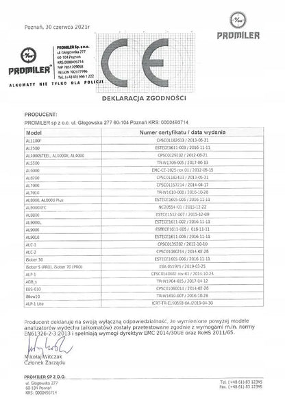 Alkotesteris AlcoForce EVO Silver