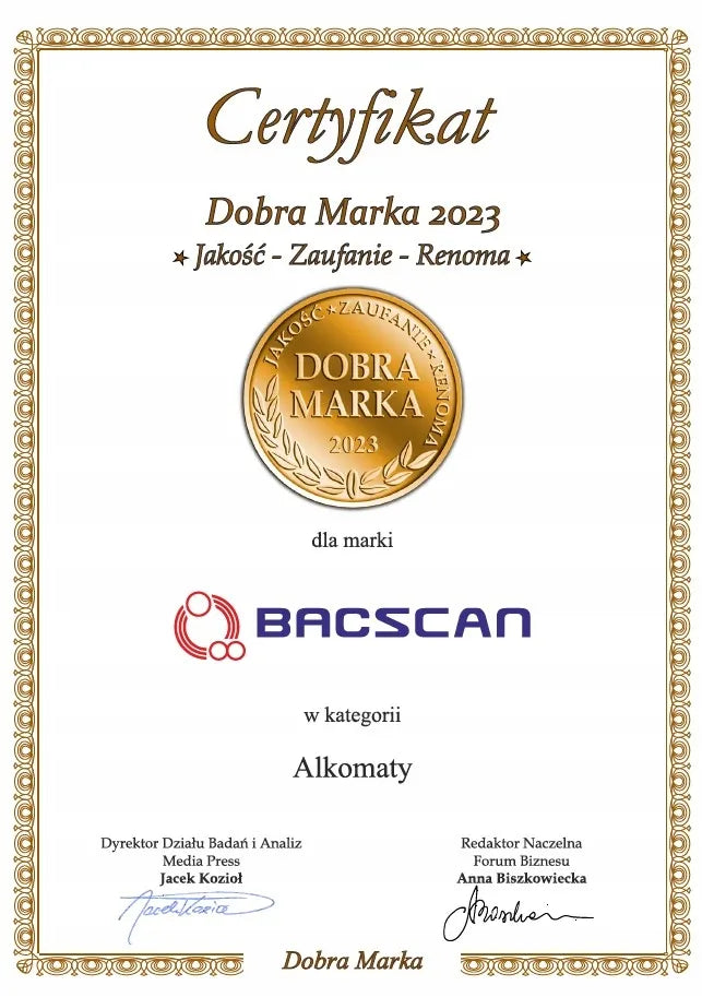 Alkotesteris BACscan F-45 Comfort dovanai