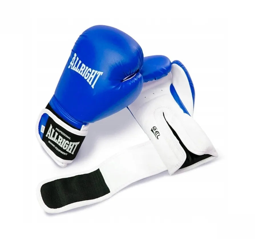 „Allright“ SW02035 „Power Gel“ bokso pirštinės treniruotėms, 10 oz, mėlynos