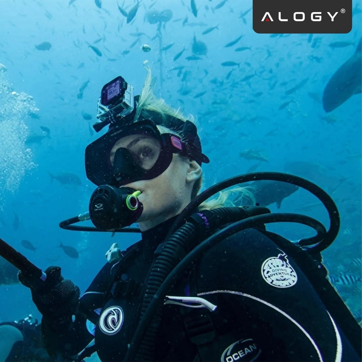 Alogy 2in1 galvos laikiklis telefonui ir GoPro Hero