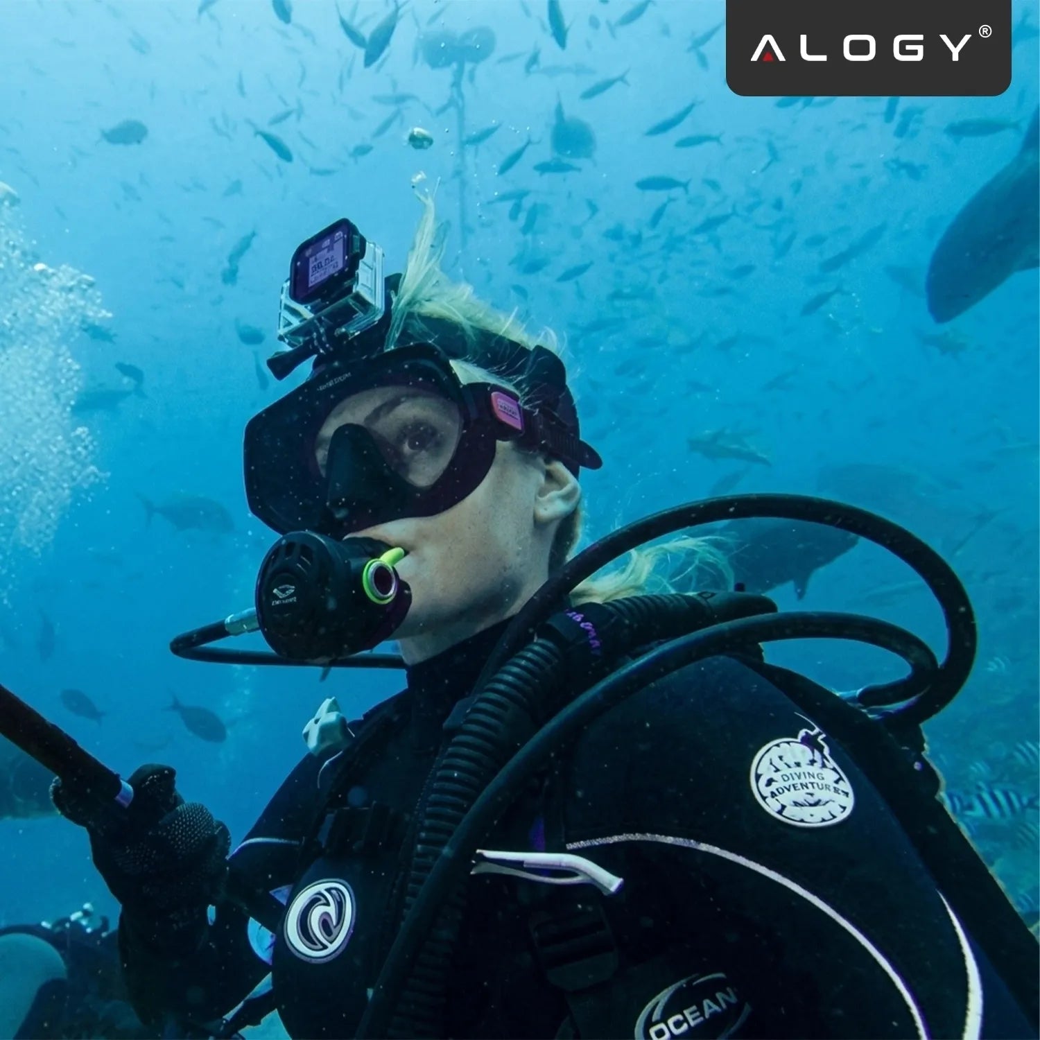 Alogy 2in1 galvos laikiklis telefonui ir GoPro Hero