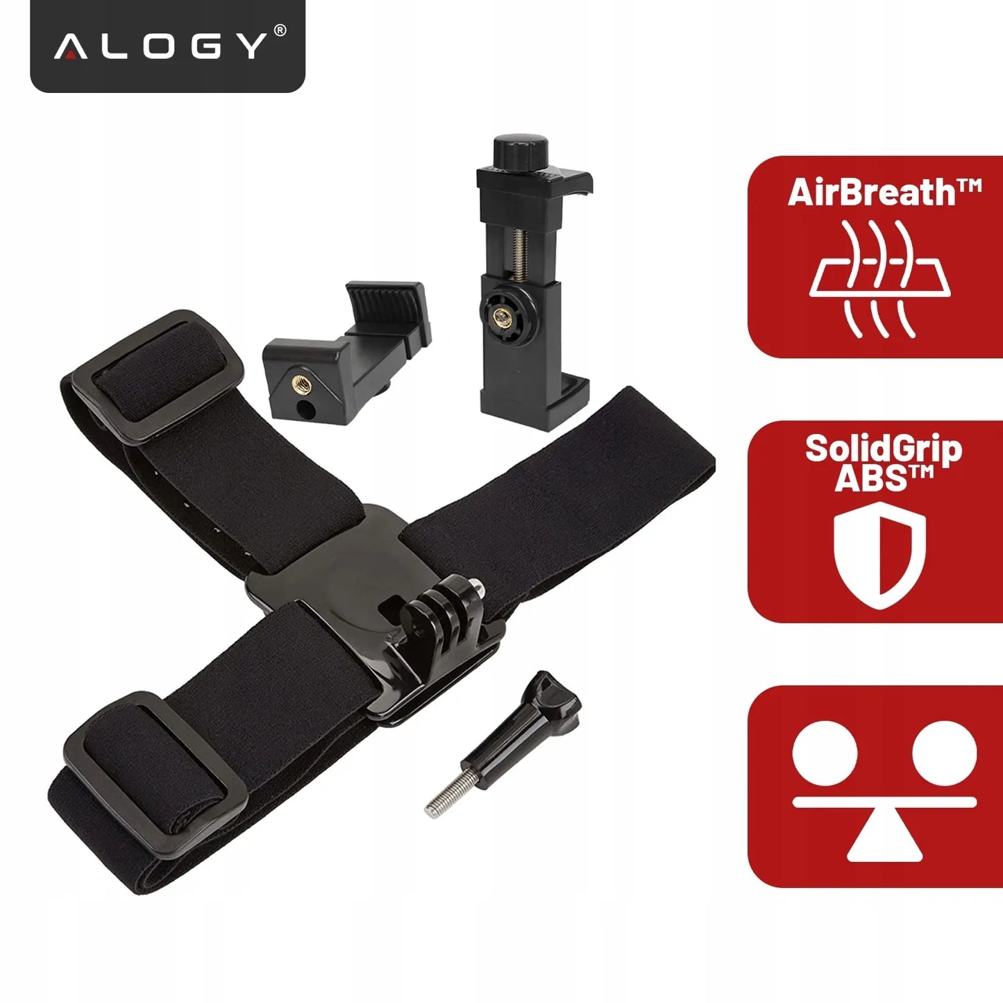 Alogy 2in1 galvos laikiklis telefonui ir GoPro Hero