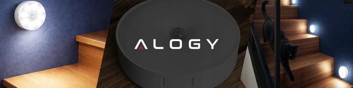 „Alogy“ 8 LED naktinė lemputė su PIR judesio jutikliu, USB įkrovimas, balta šviesa, skirta laiptams