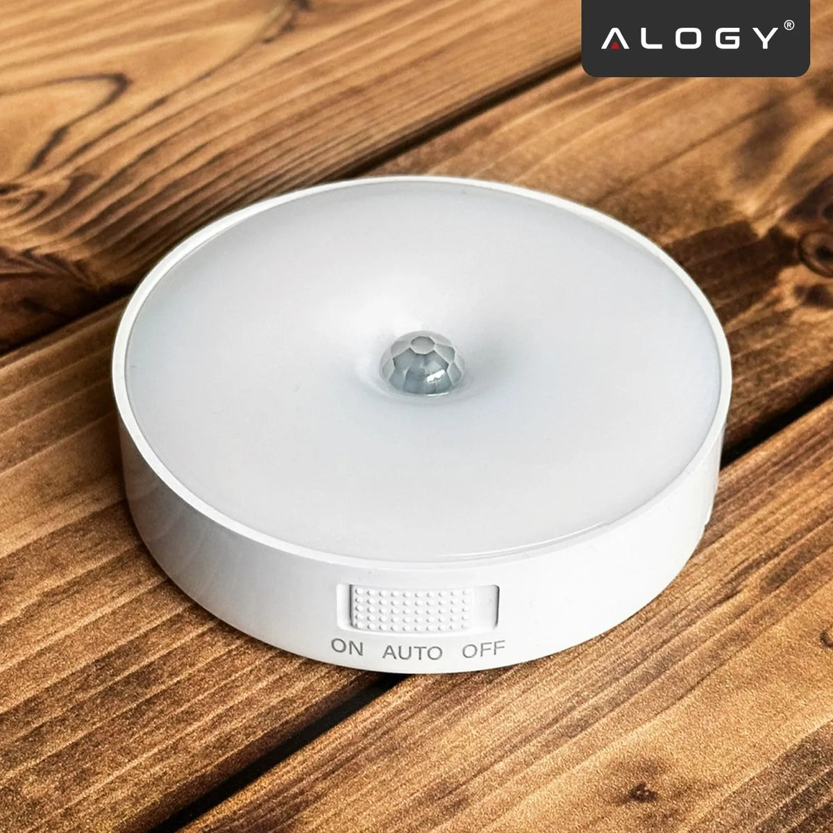 „Alogy“ 8 LED naktinė lemputė su PIR judesio jutikliu, USB įkrovimas, balta šviesa, skirta laiptams