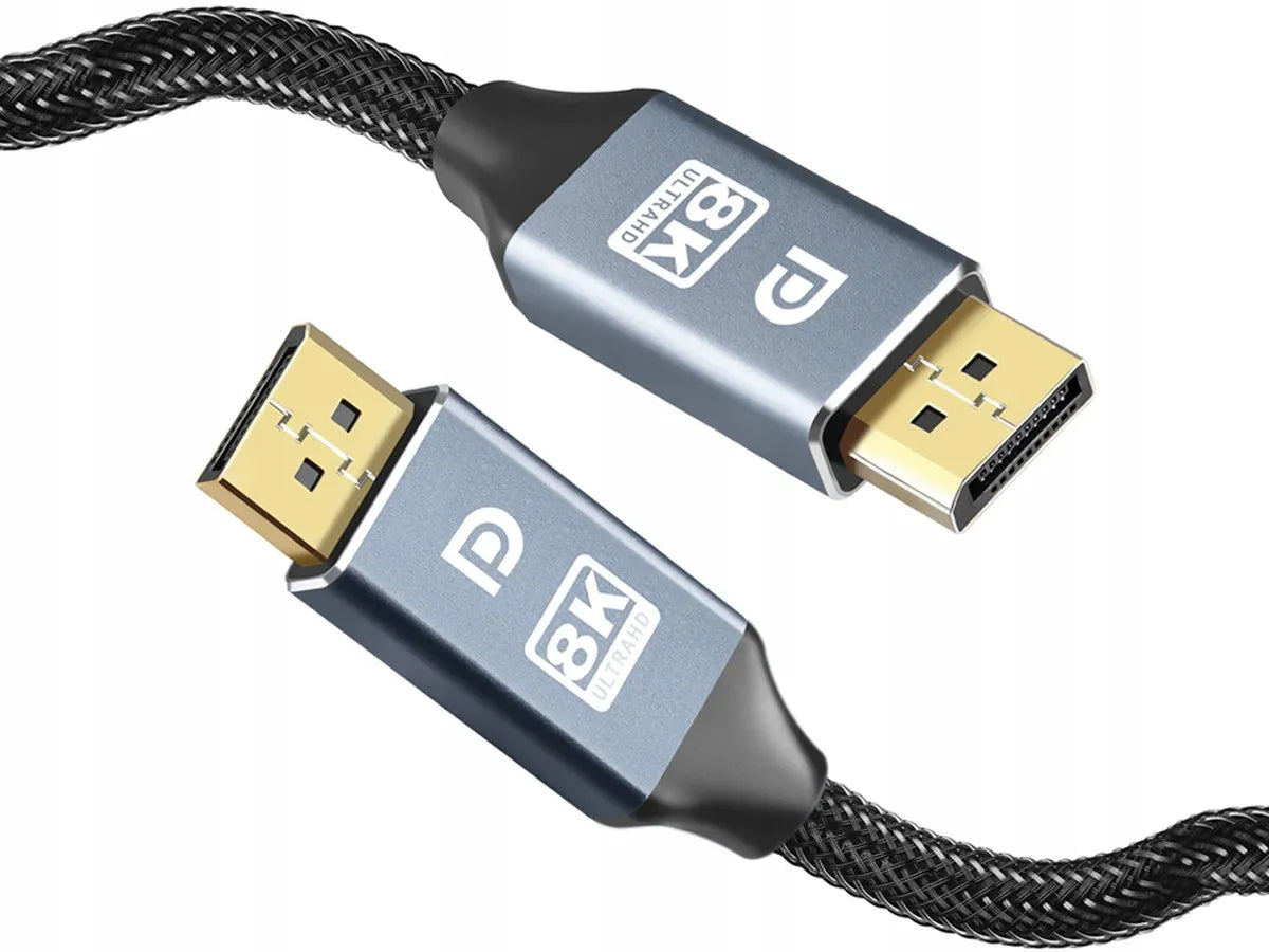 Alogy 8K/60Hz DisplayPort 1.4 2m pilkas laidas didelės spartos HDR 3D