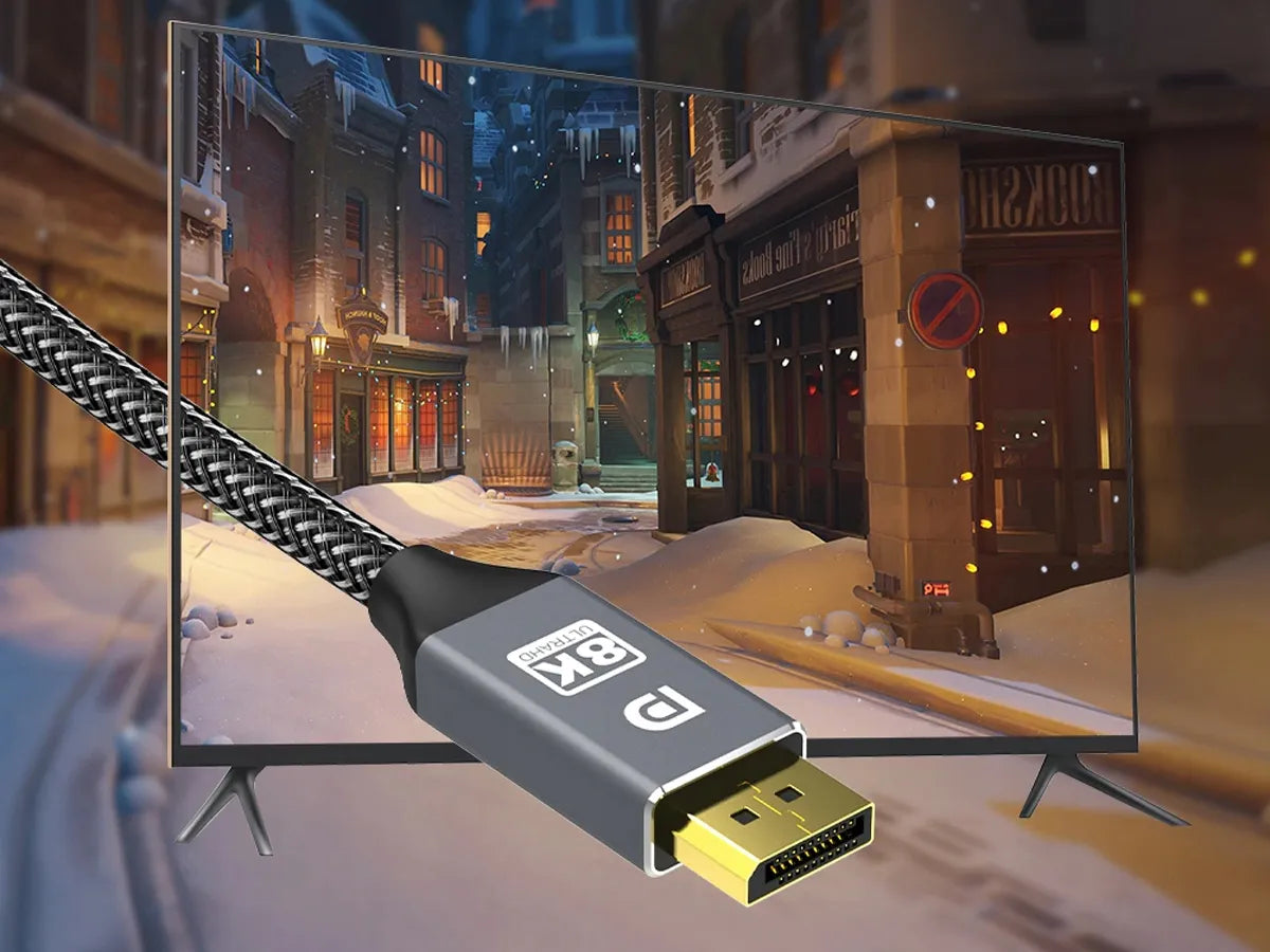 Alogy 8K/60Hz DisplayPort 1.4 2m pilkas laidas didelės spartos HDR 3D