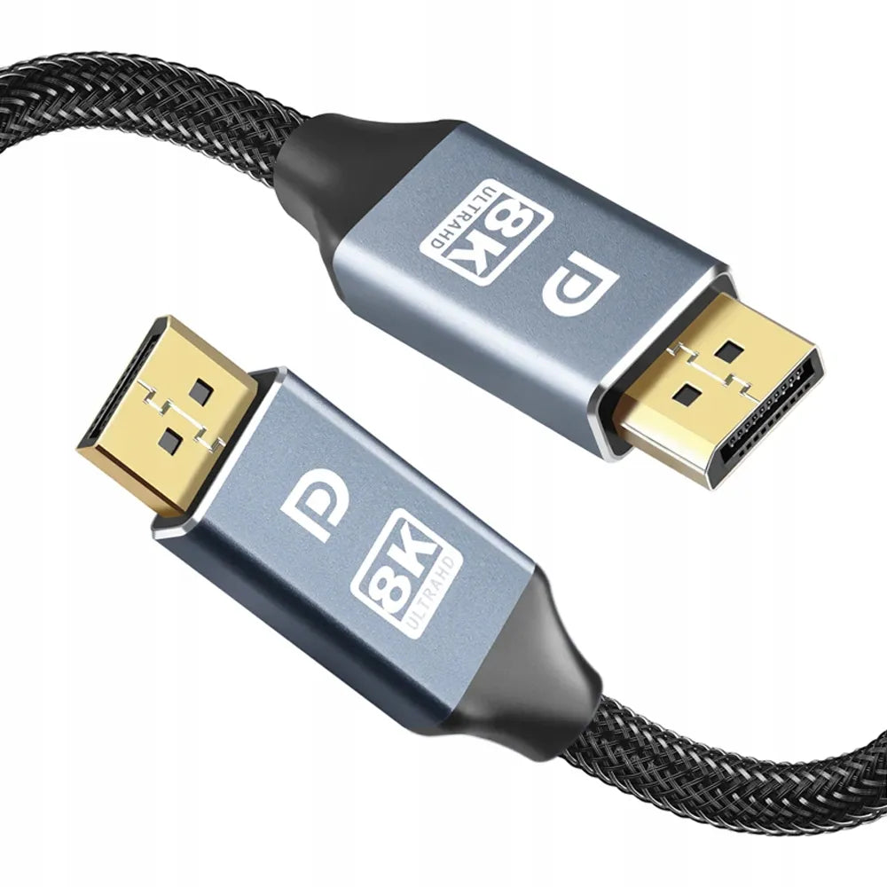 Alogy 8K/60Hz DisplayPort 1.4 2m pilkas laidas didelės spartos HDR 3D