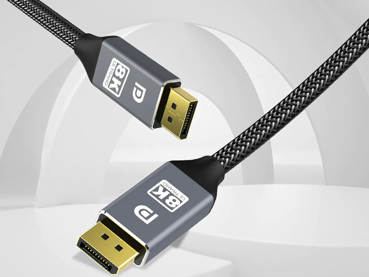 Alogy 8K/60Hz DisplayPort 1.4 2m pilkas laidas didelės spartos HDR 3D