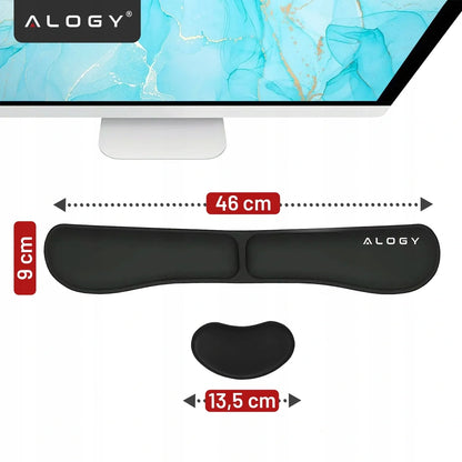 Alogy ErgoPad™ riešų atrama klaviatūrai ir pelei su atminties putomis