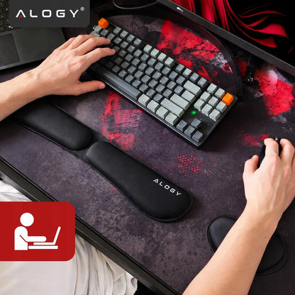 Alogy ErgoPad™ riešų atrama klaviatūrai ir pelei su atminties putomis