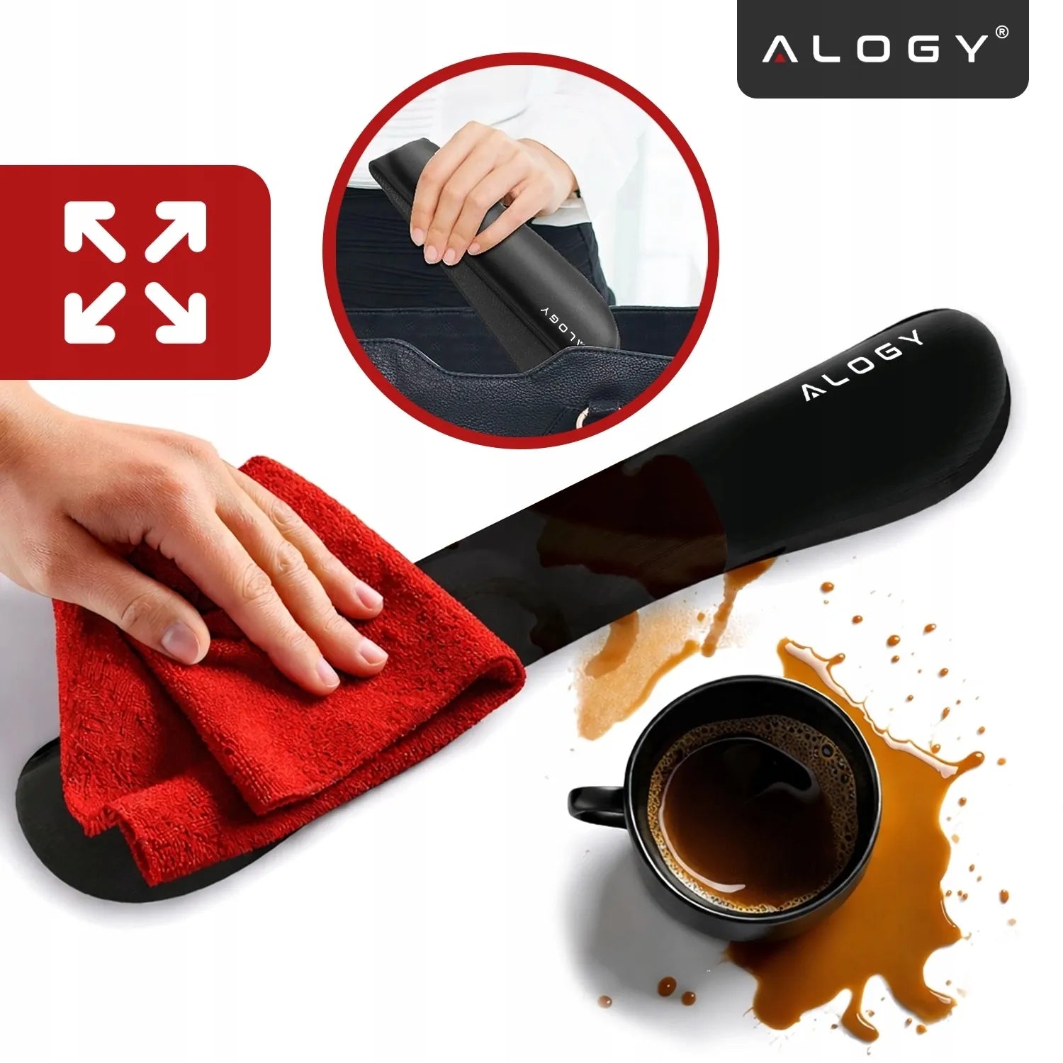 Alogy ErgoPad™ riešų atrama klaviatūrai ir pelei su atminties putomis