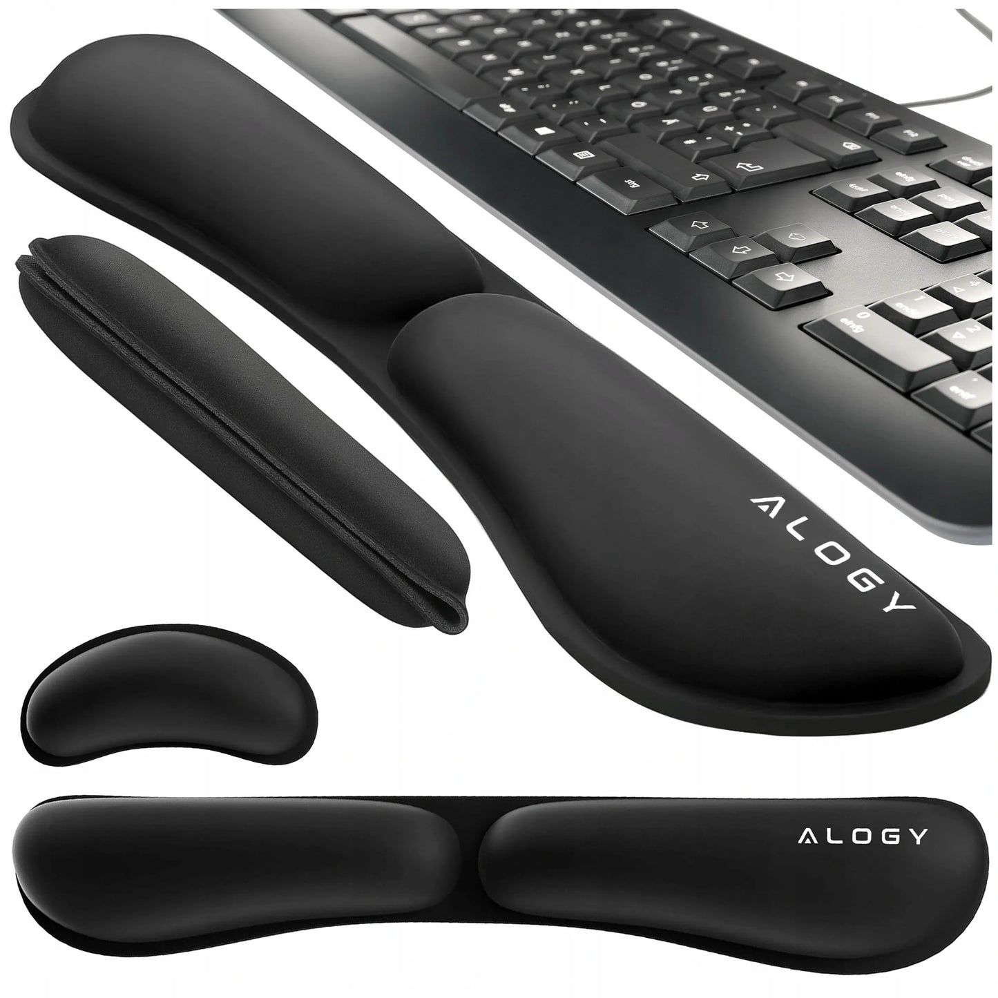 Alogy ErgoPad™ riešų atrama klaviatūrai ir pelei su atminties putomis