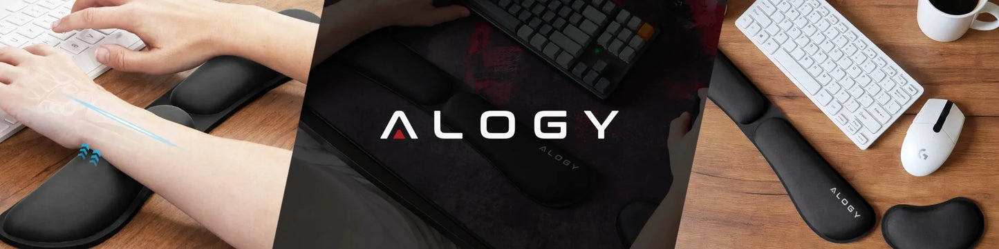 Alogy ErgoPad™ riešų atrama klaviatūrai ir pelei su atminties putomis