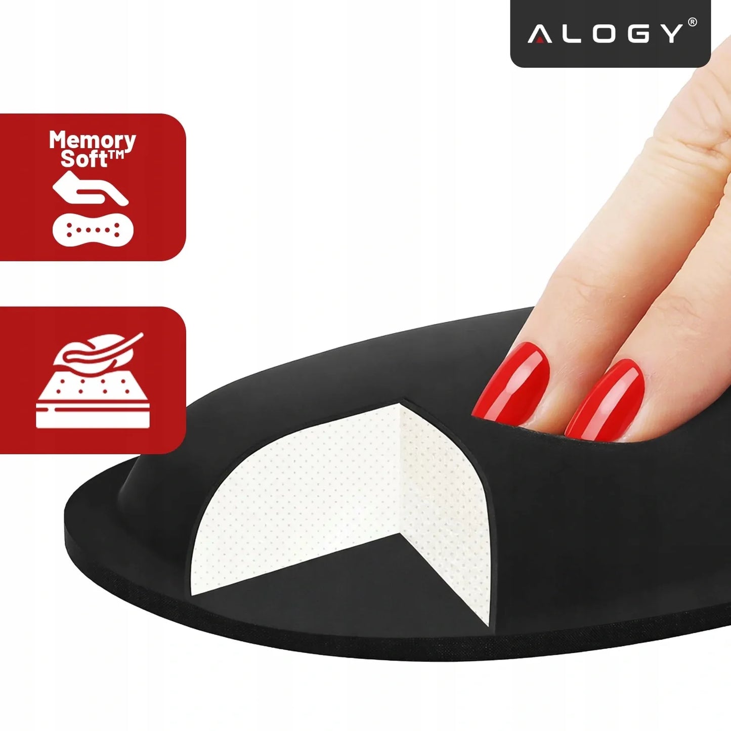 Alogy ErgoPad™ riešų atrama klaviatūrai ir pelei su atminties putomis
