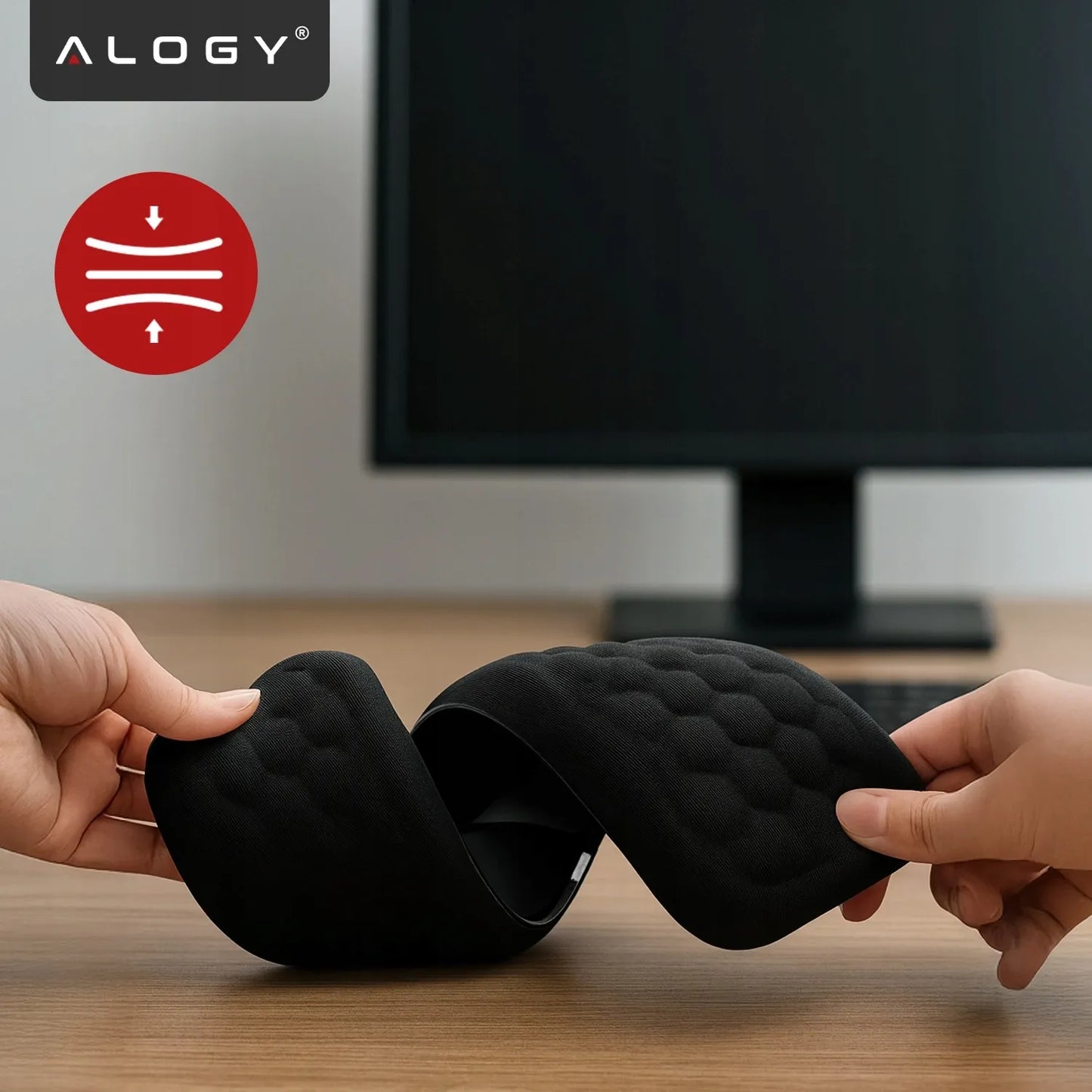 Alogy ErgoSupport™ riešų atrama klaviatūrai ir pelei su Memory Foam putomis