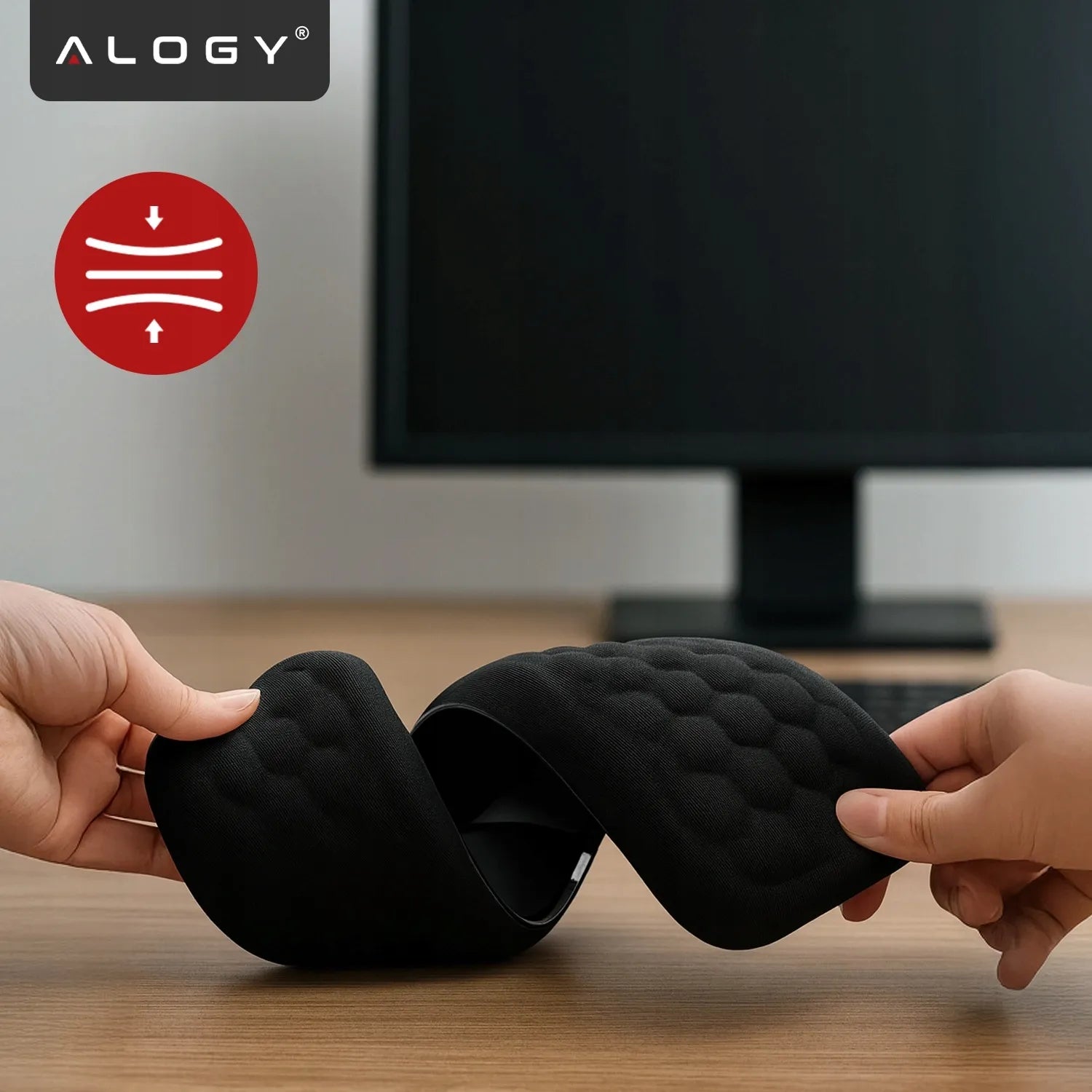 Alogy ErgoSupport™ riešų atrama klaviatūrai ir pelei su Memory Foam putomis