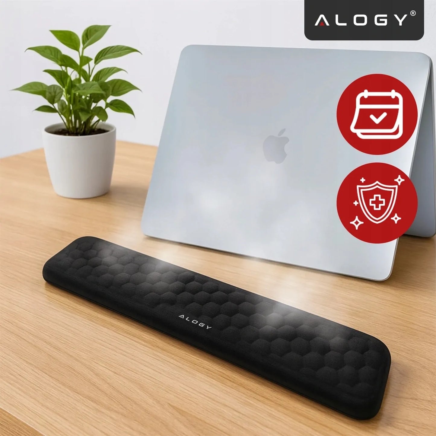 Alogy ErgoSupport™ riešų atrama klaviatūrai ir pelei su Memory Foam putomis