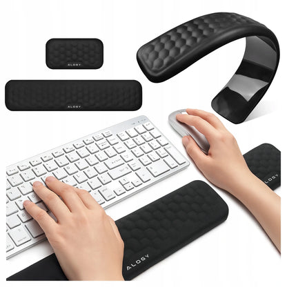 Alogy ErgoSupport™ riešų atrama klaviatūrai ir pelei su Memory Foam putomis