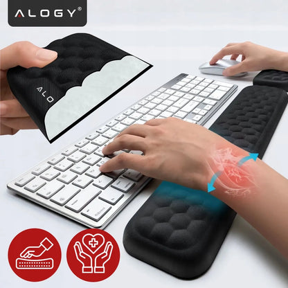 Alogy ErgoSupport™ riešų atrama klaviatūrai ir pelei su Memory Foam putomis