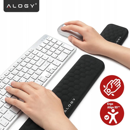 Alogy ErgoSupport™ riešų atrama klaviatūrai ir pelei su Memory Foam putomis