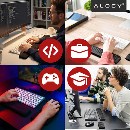 Alogy ErgoSupport™ riešų atrama klaviatūrai ir pelei su Memory Foam putomis
