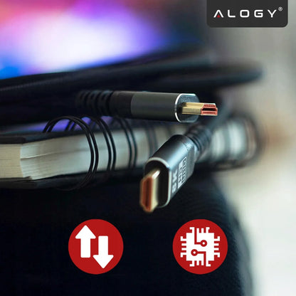 Alogy HDMI 2.1 laidas, itin spartus, 8K 4K eARC, PREMIUM, 10 m