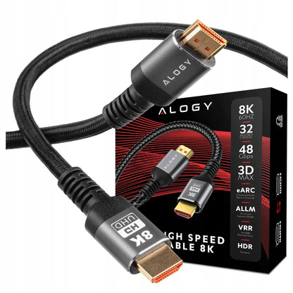 Alogy HDMI 2.1 laidas, itin spartus, 8K 4K eARC, PREMIUM, 10 m