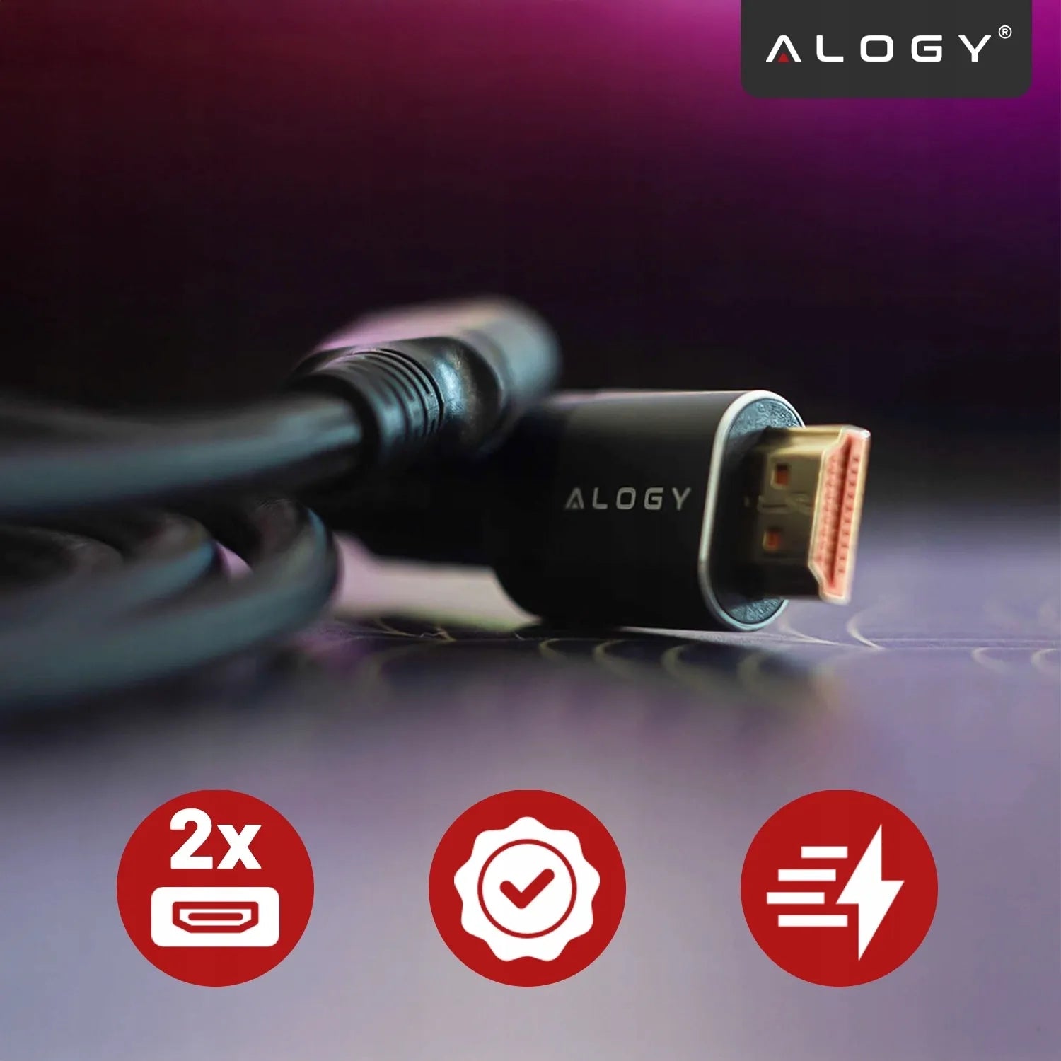 Alogy HDMI 2.1 laidas PREMIUM ULTRA High Speed 8K/60Hz 4K/120Hz 15m