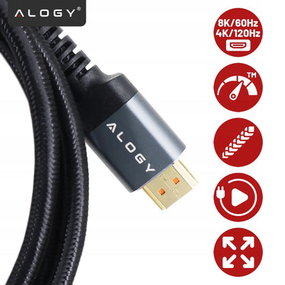 Alogy HDMI 2.1 laidas PREMIUM ULTRA High Speed 8K/60Hz 4K/120Hz 15m