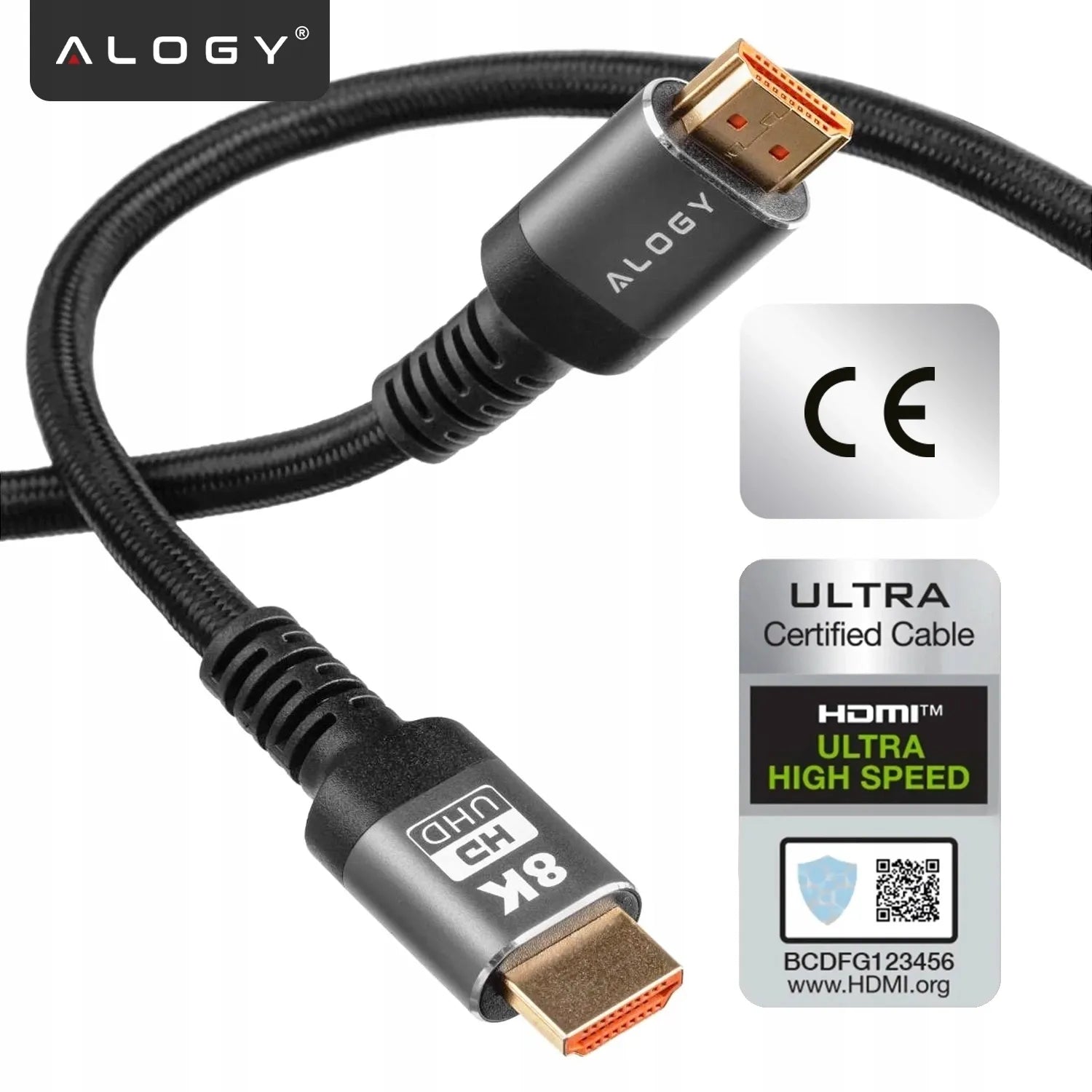Alogy HDMI 2.1 laidas PREMIUM ULTRA High Speed 8K/60Hz 4K/120Hz 5m SERTIFIKUOTAS