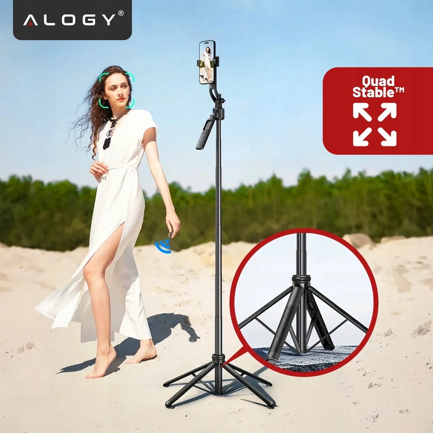 Alogy TrackPod trikojis su veido sekimo funkcija išmaniesiems telefonams