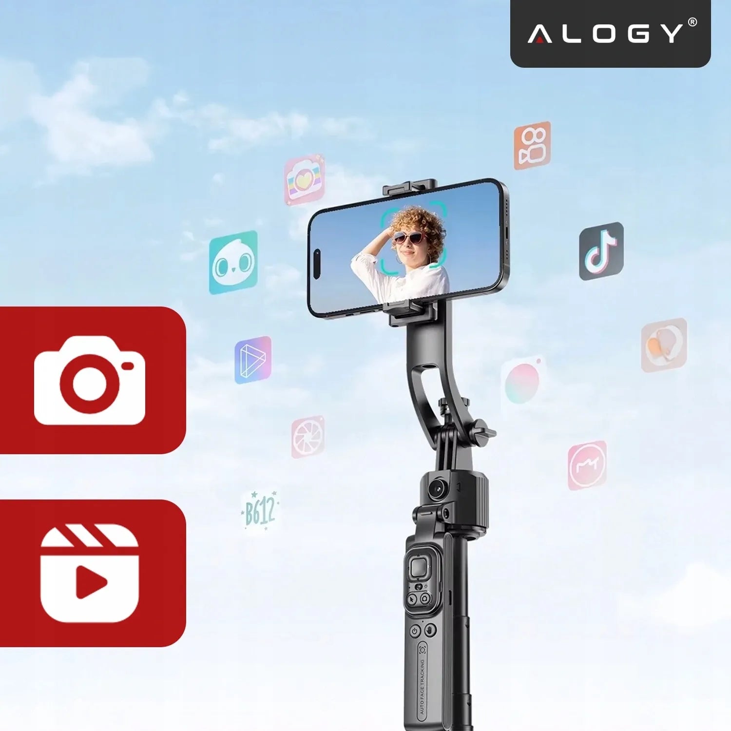 Alogy TrackPod trikojis su veido sekimo funkcija išmaniesiems telefonams