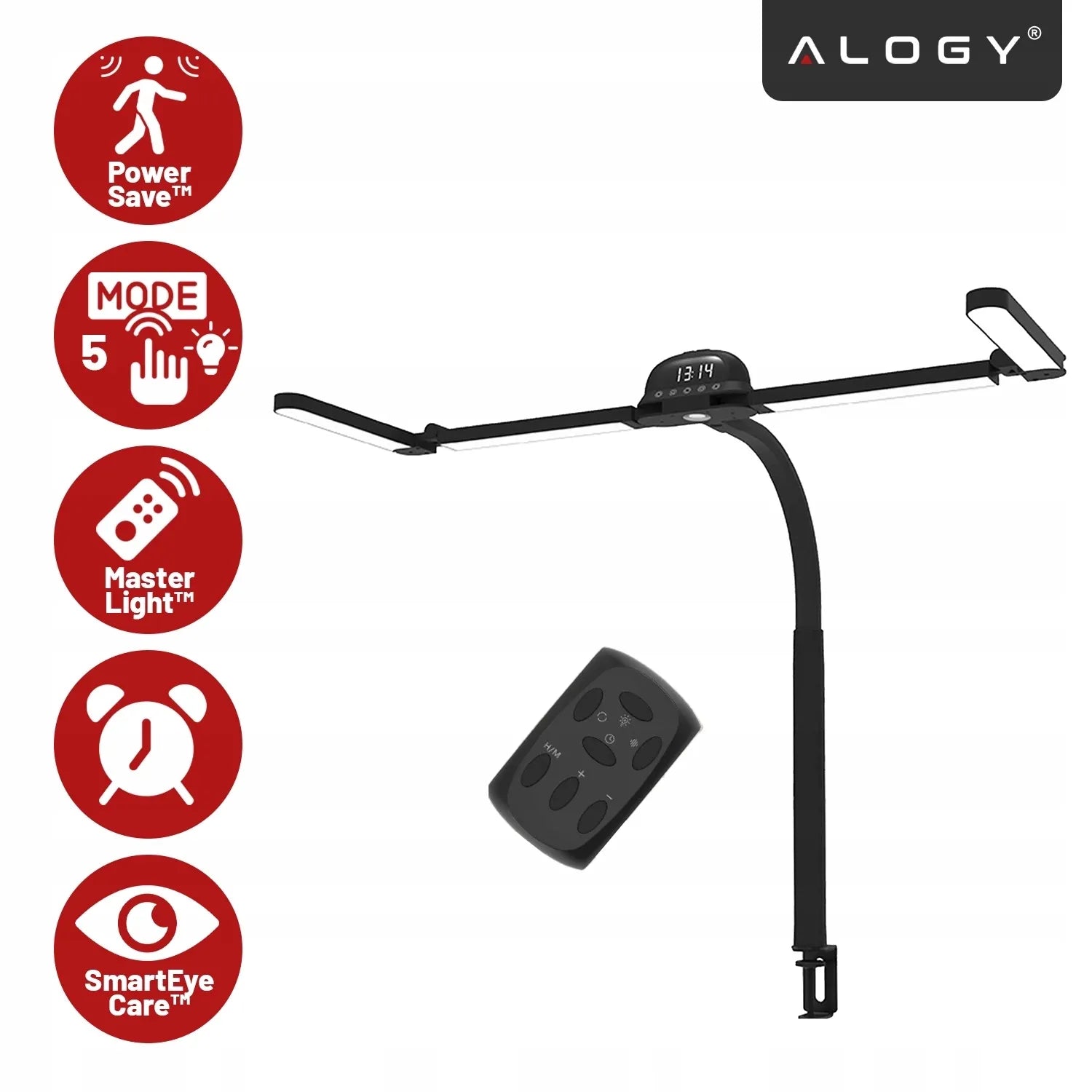 Alogy VisionBar™ LED stalinė lempa, bekontaktė, braižymo, su reguliuojamu ryškumu