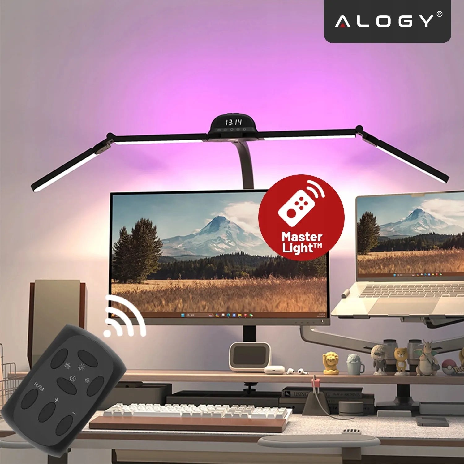 Alogy VisionBar™ LED stalinė lempa, bekontaktė, braižymo, su reguliuojamu ryškumu