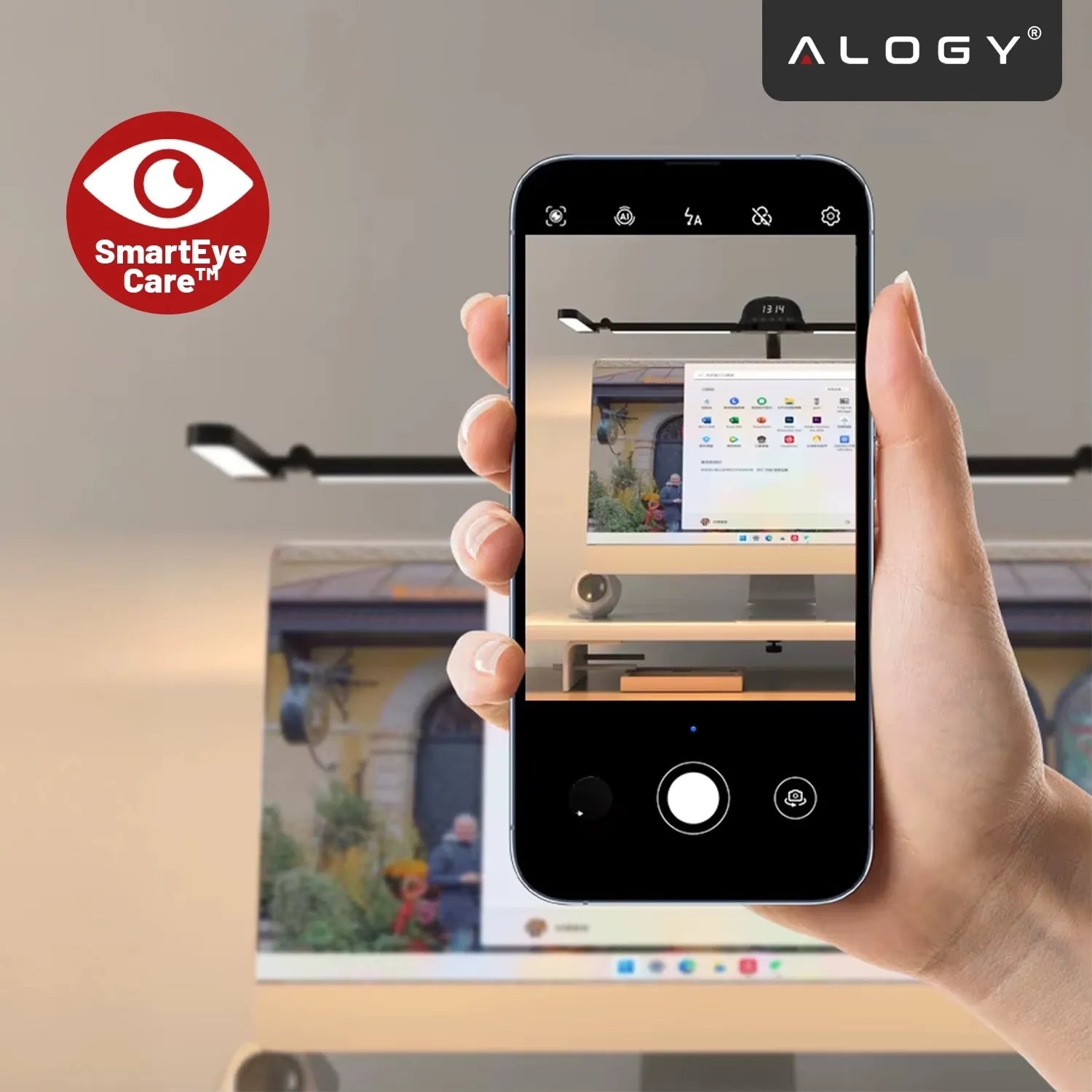Alogy VisionBar™ LED stalinė lempa, bekontaktė, braižymo, su reguliuojamu ryškumu