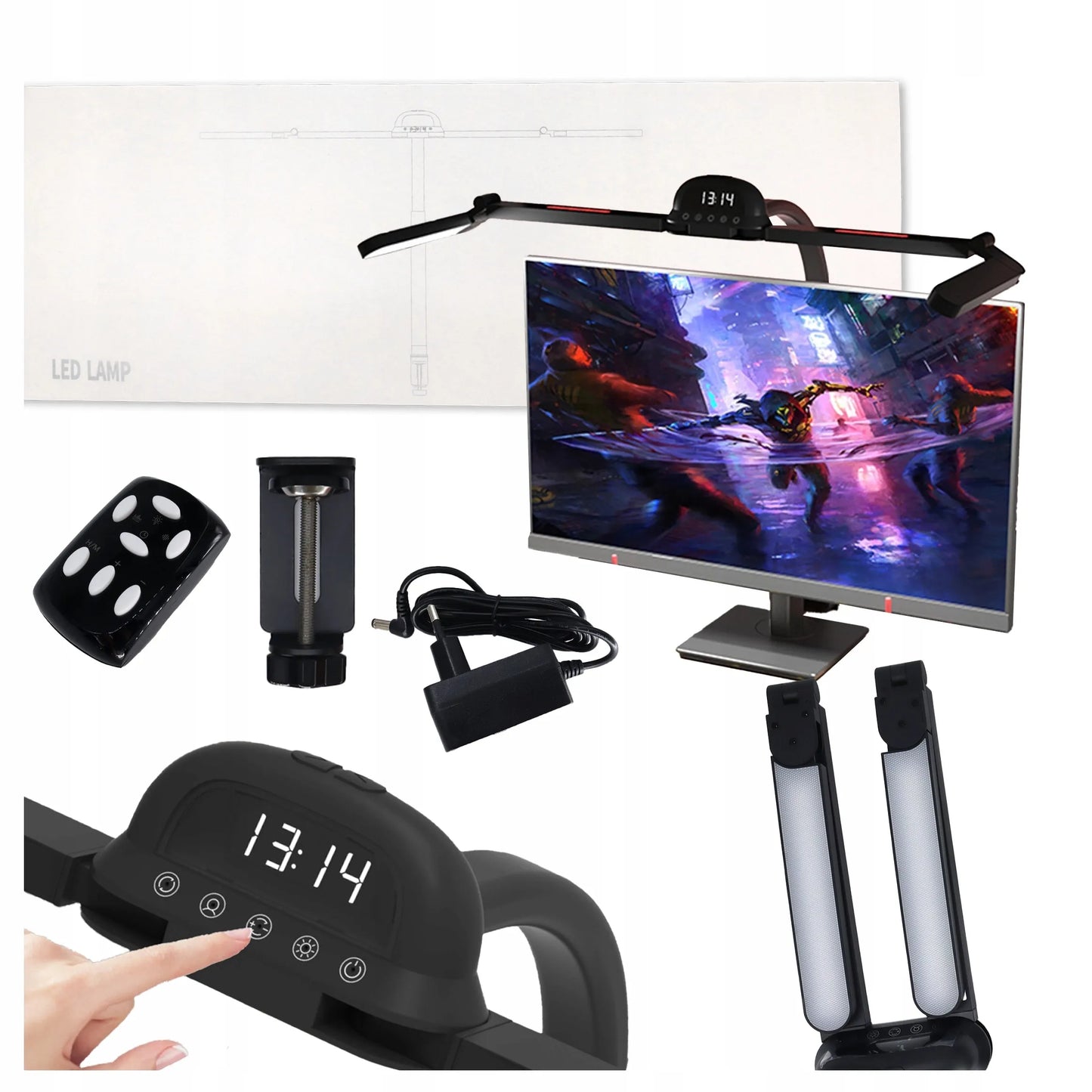 Alogy VisionBar™ LED stalinė lempa, bekontaktė, braižymo, su reguliuojamu ryškumu