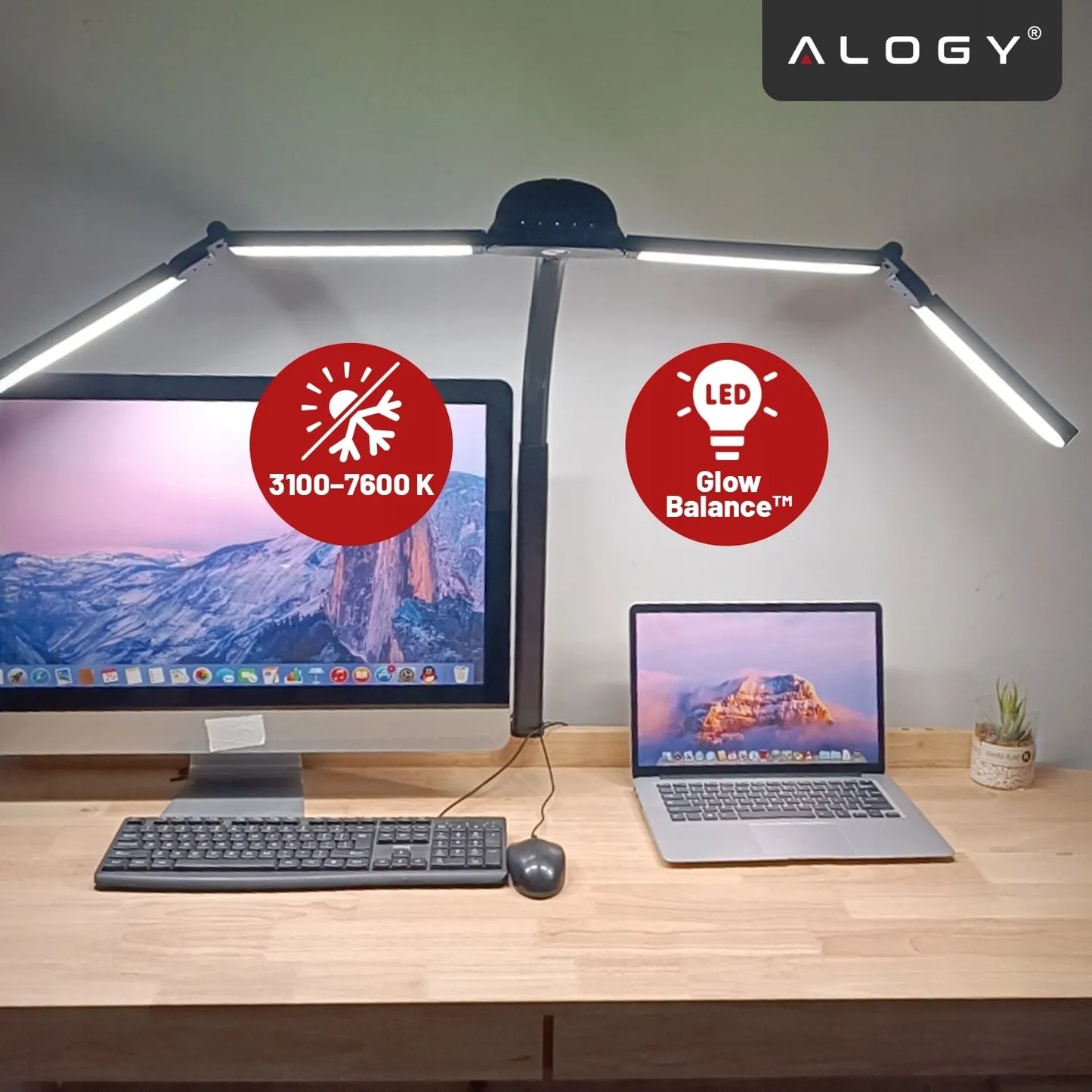 Alogy VisionBar™ LED stalinė lempa, bekontaktė, braižymo, su reguliuojamu ryškumu
