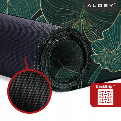 Alogy XL stalo kilimėlis pele ir klaviatūrai, neslystantis, 80x40 cm, Big Leaves