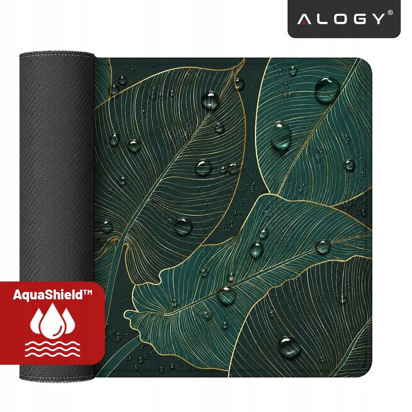Alogy XL stalo kilimėlis pele ir klaviatūrai, neslystantis, 80x40 cm, Big Leaves